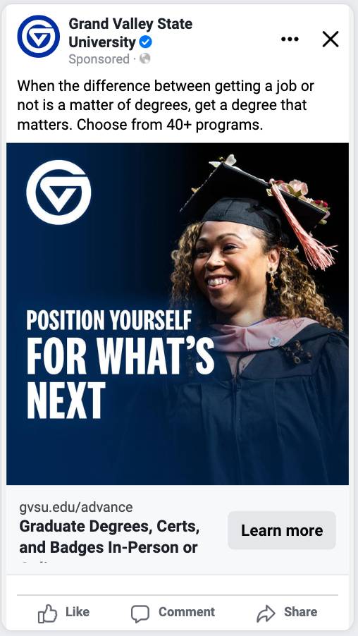 (Summer 2023) Graduate Campaign Portfolio Grand Valley State University